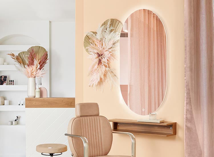 Salon mirrors with deals lights