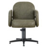 3018.01.S Lulu Sage Green Salon Chair Front Black Base