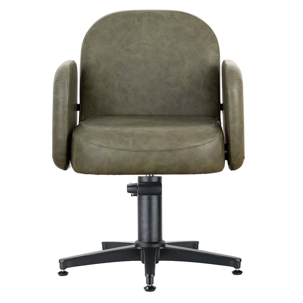 3018.01.S Lulu Sage Green Salon Chair Front Black Base