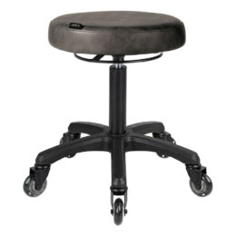 Textured Black Salon Stool