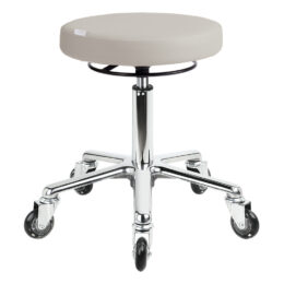 Stone Salon Stool with Aluminium Base