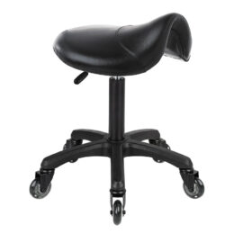 Black Saddle Salon Stool