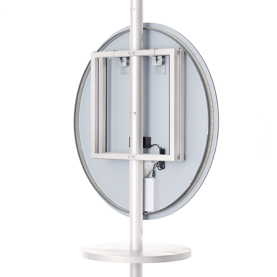 Salon Mirror Pole Joiner Frame White Comfortel