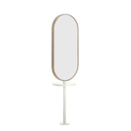 White Pole Joiner II with Dune Salon Mirror