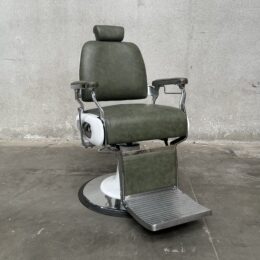 Forest Sage Green Barbers Chair - Ex Demo