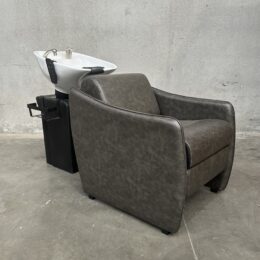 Harriet Wash Lounge With Massage – Textured Black (White Basin) - Ex Demo