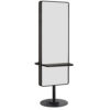 Loft Mirror with Pole Joiner II Black with Black Base - Copy
