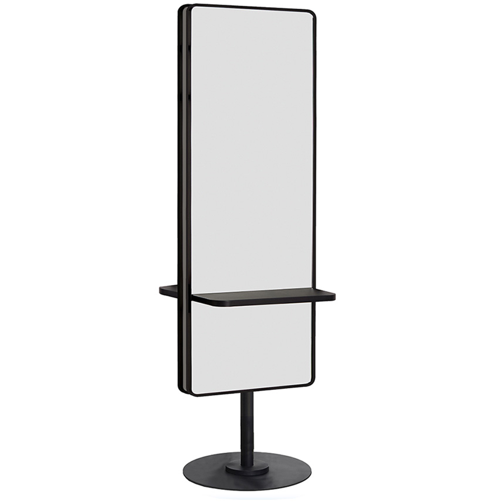 Loft Mirror with Pole Joiner II Black with Black Base - Copy