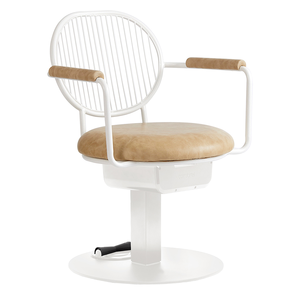 Serena - White E-Lift Electric Salon Chair